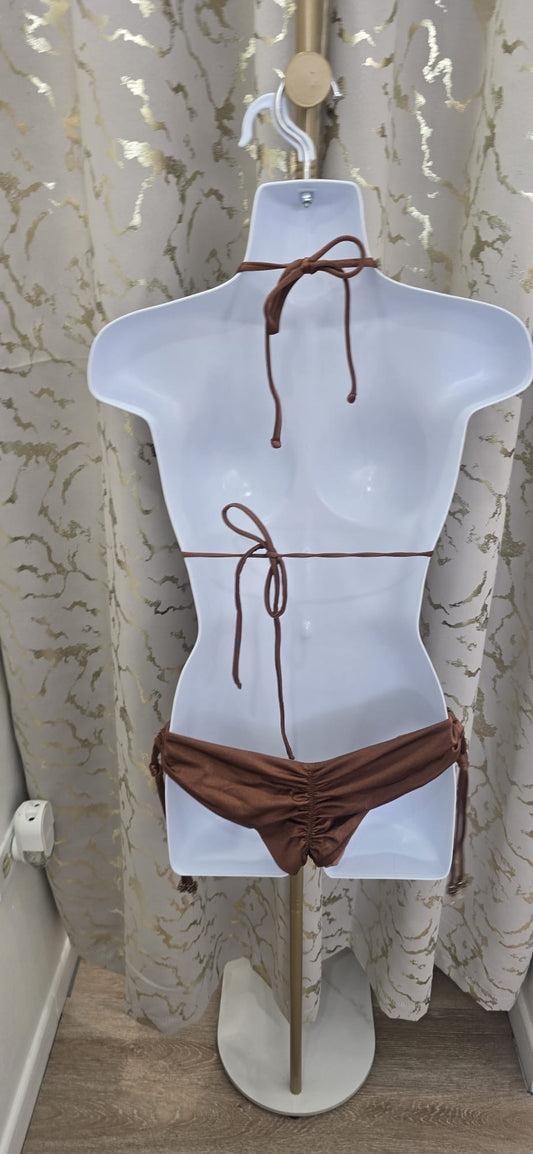 Mocha Luxe Bikini L