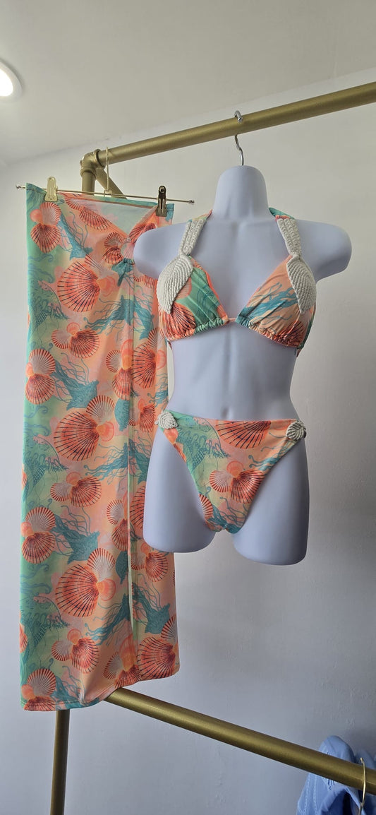 Coral Bikini Set M