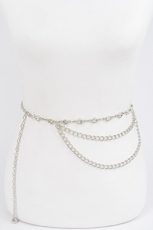 Silver Glow Waist Chain