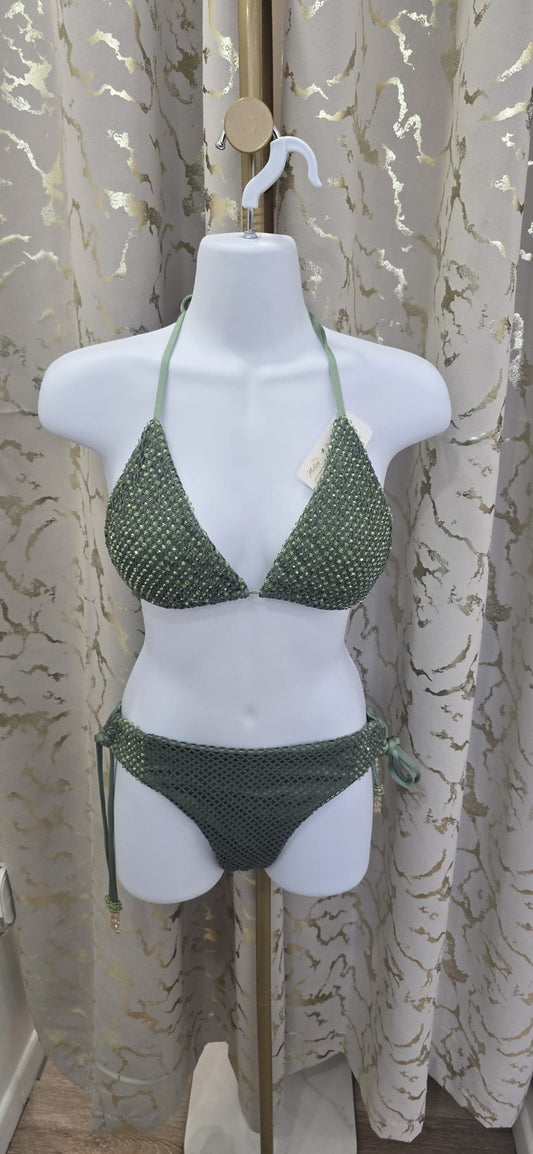 Emerald Glow Luxe Bikini M