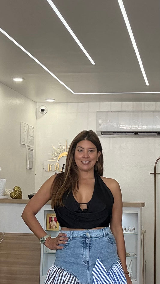 Eclipse Black Crop Top