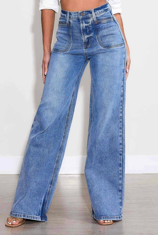 Vibrant Wide Leg Jeans
