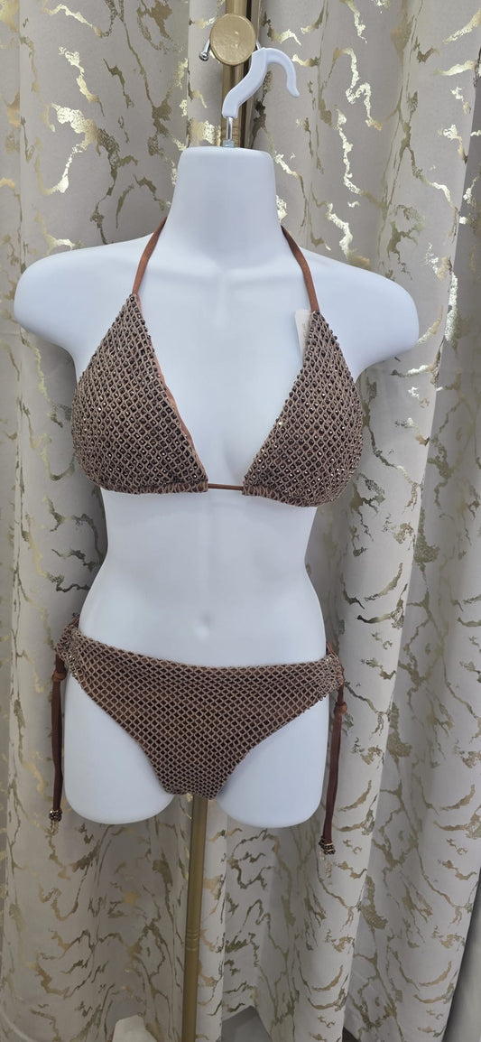 Mocha Luxe Bikini L