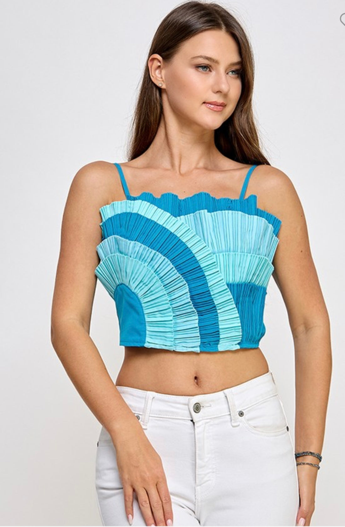 Blue Crop Top